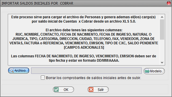 Ingreso De Saldos Iniciales De Cuentas Por Cobrar